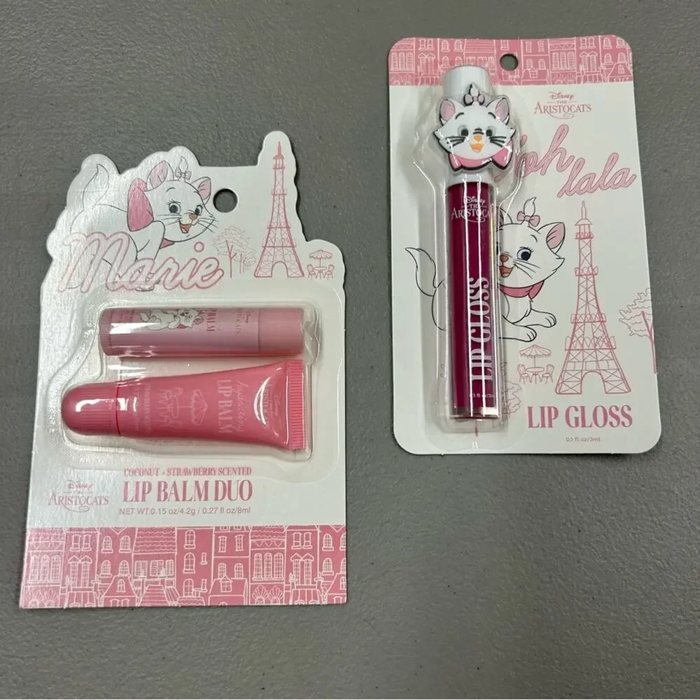 Disney Aristocats Marie Lip Oil, Lip Balm & Gloss Set Stocking Stuffer Gift Set